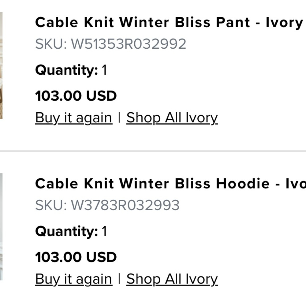 ALO cableknit set, worn once, size medium top and size small bottom
